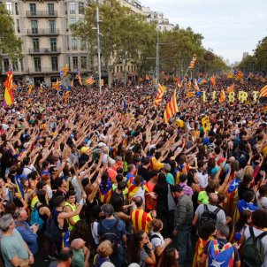 Over half a million people protest peacefully in Barcelona