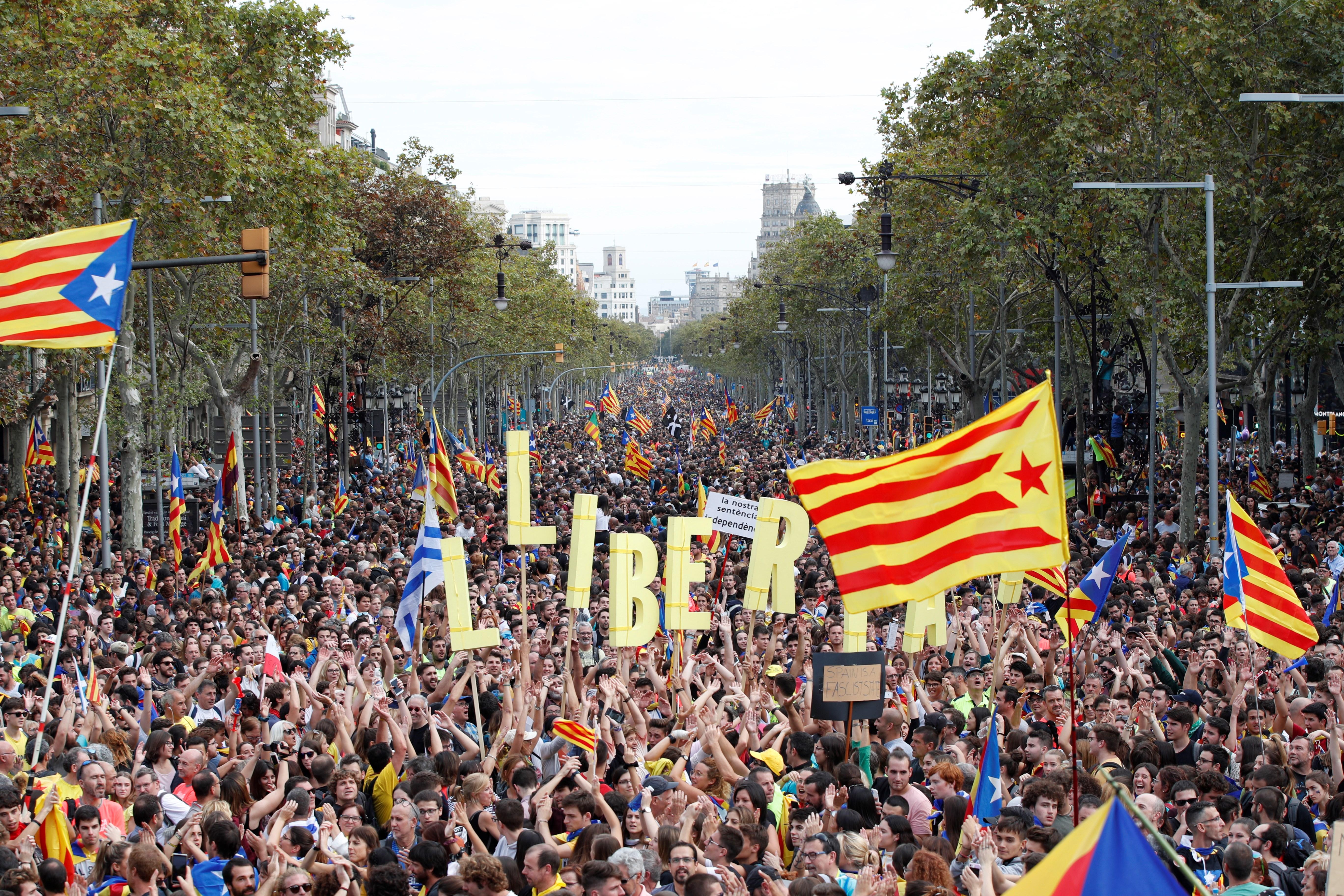 Inédito eco internacional de la movilización independentista en Catalunya