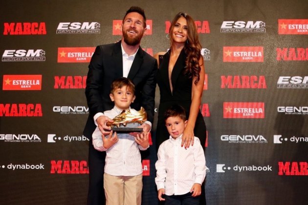 Leo Messi amb la seva família, dona i fills Thiago Mateo Antonella @antonelaroccuzzo
