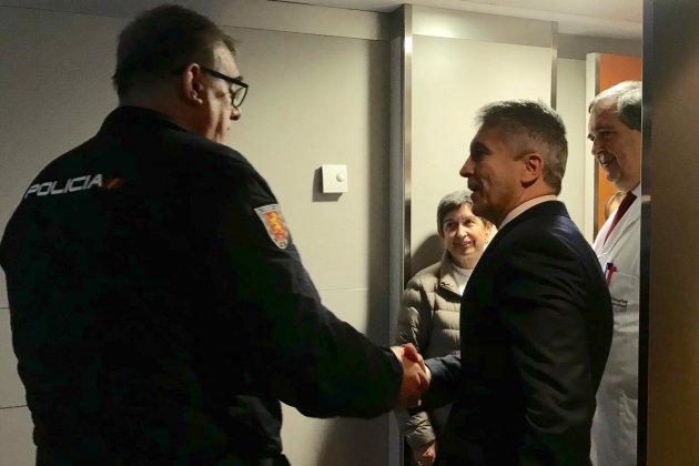 Marlaska visita polis ferits aldarulls - Ministeri Interior