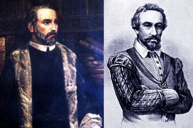 Representación moderna de Pau Claris y Dalmau de Queralt. Fuente Ateneu Barcelonès y Wikimedia Commons