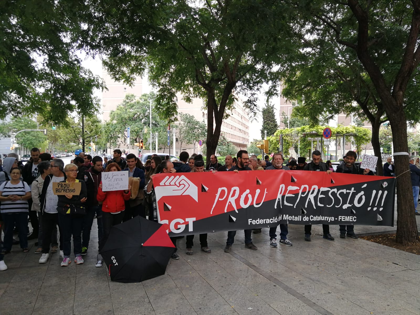 La protesta arriba a la Ciutat de la Justícia