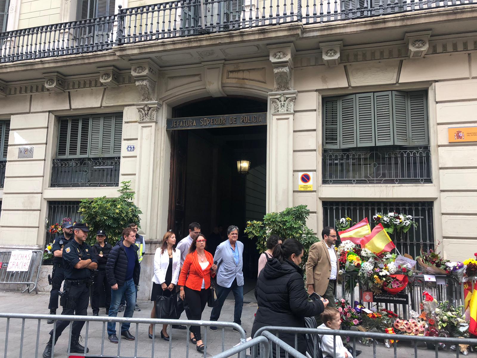 Societat Civil Catalana surt de la comissaria policia Via Laietana Marina Fernàndez