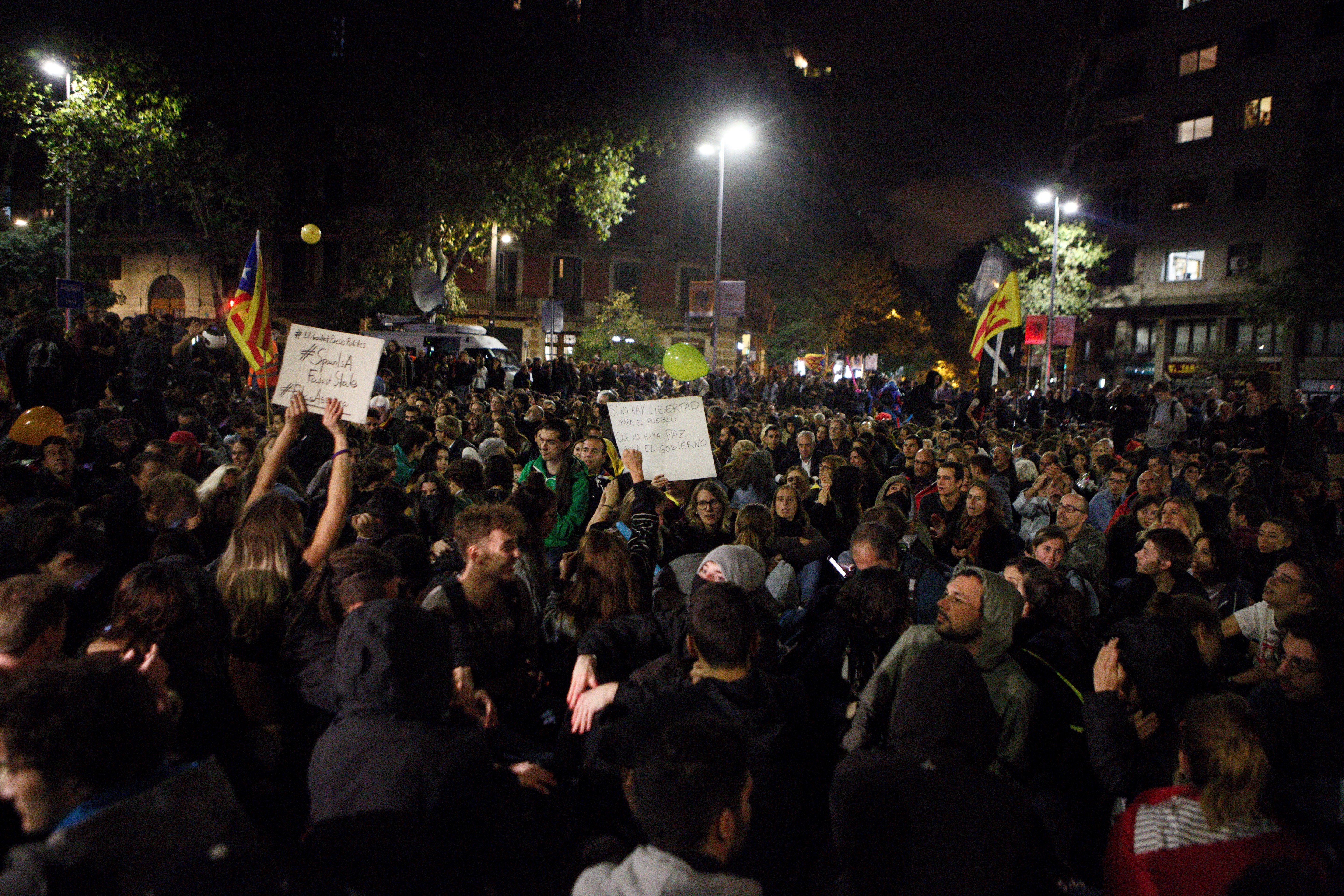 La manifestación de Interior corta la Diagonal