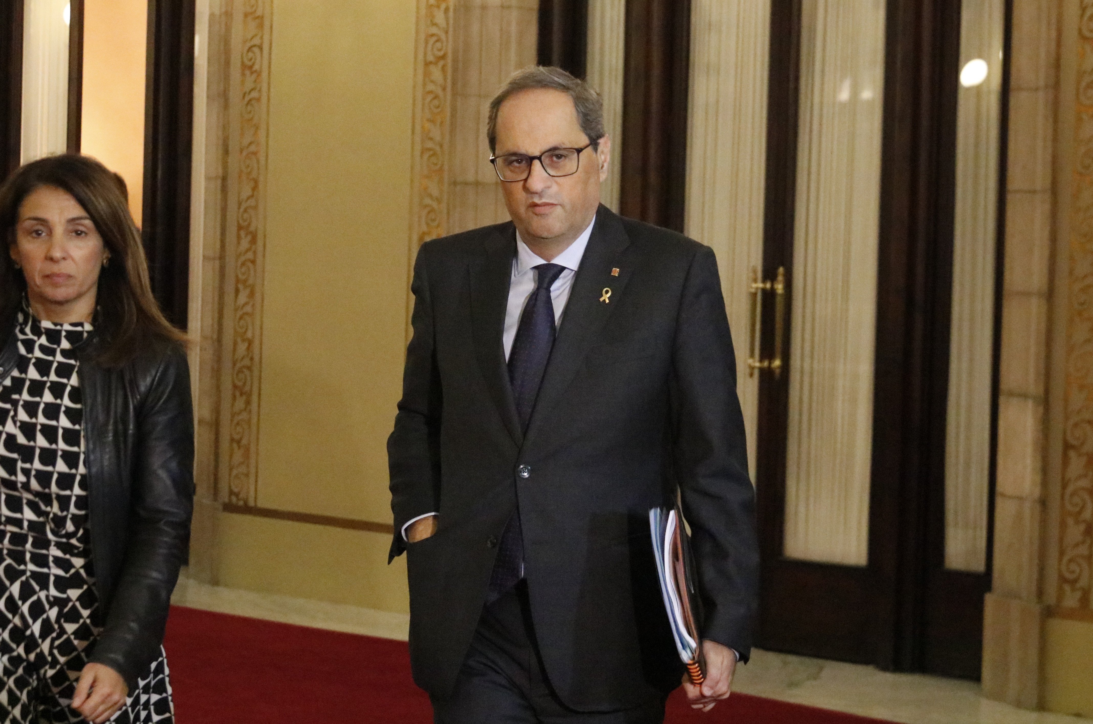 Torra apuntala la frágil estabilidad del Govern e insiste a Sánchez: "¿Hablamos?"