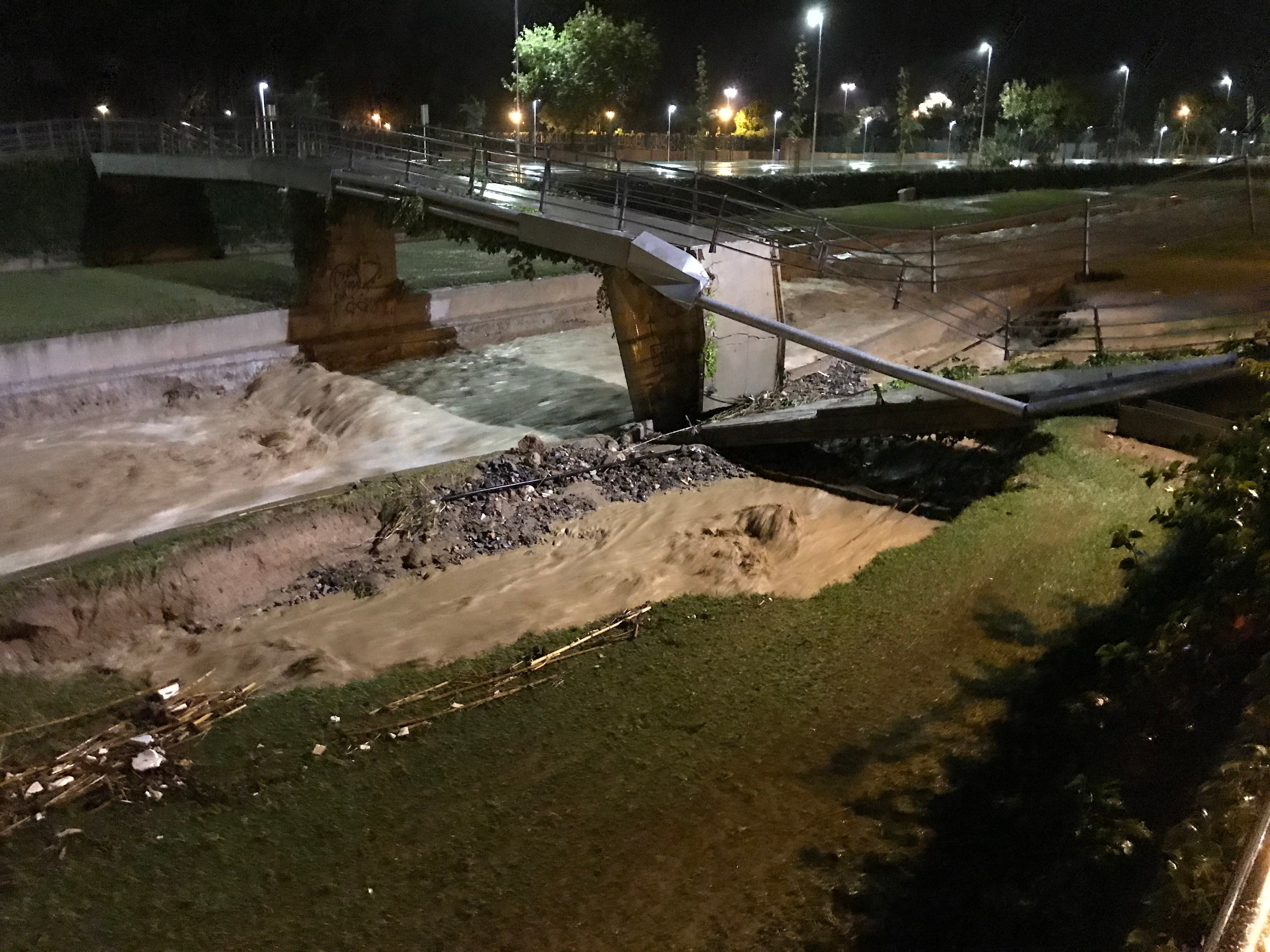 Passarel·la riera Cambrils temporal pluges ACN