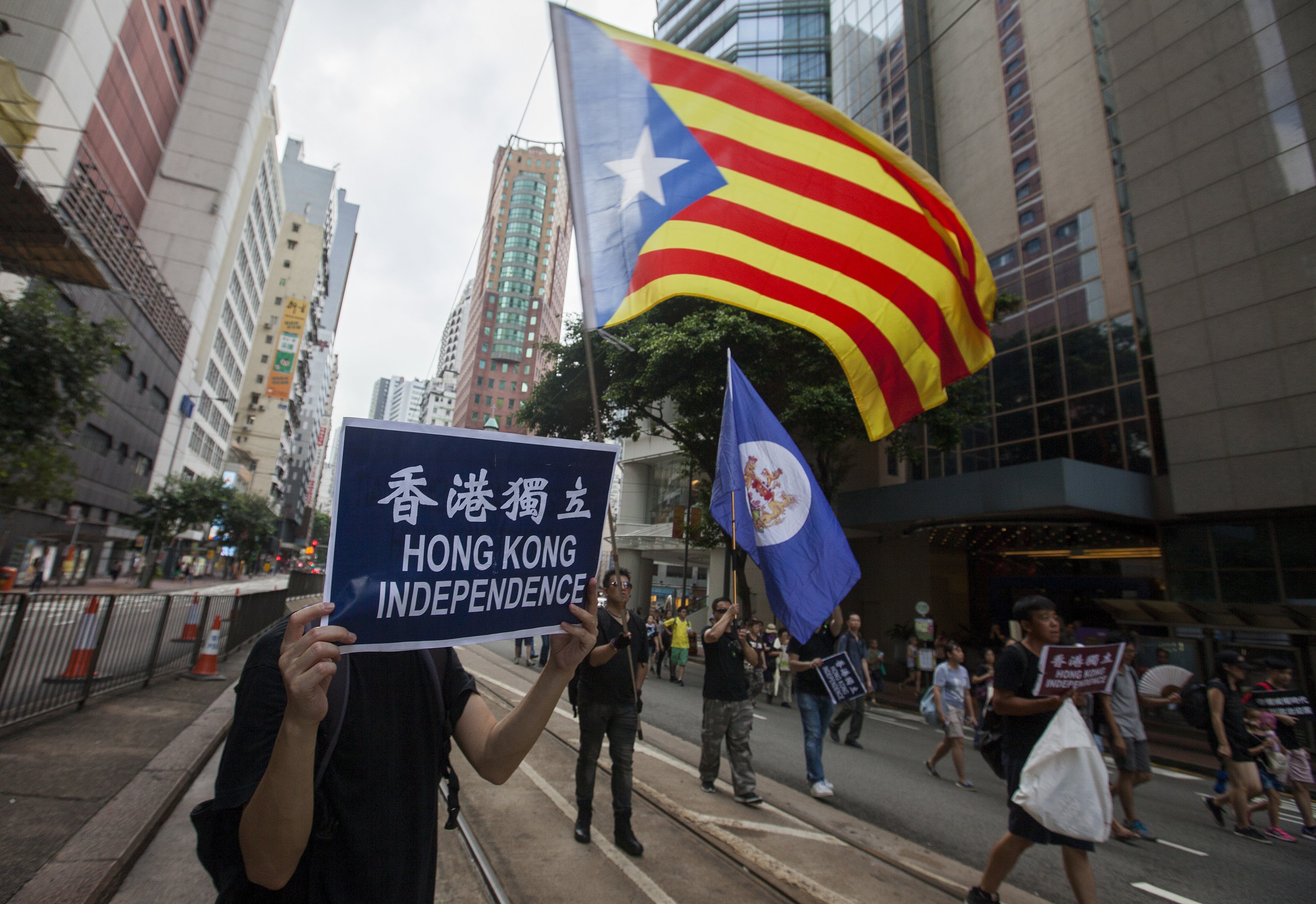 Manifestacions simultànies a Catalunya i Hong Kong "contra la tirania"