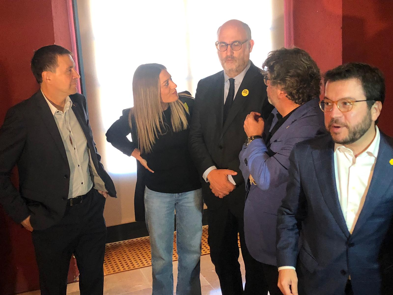 Pere Aragonès Otegi Eduard Pujol Míriam Nogueras Nuet Declaració Llotja Mar Marina Fernàndez