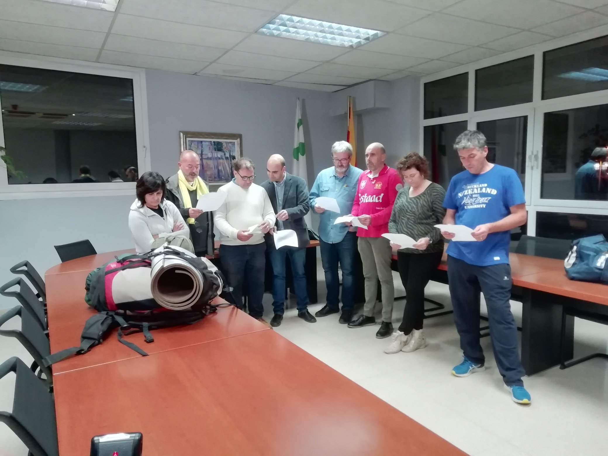 Tancada de càrrecs electes a l'Ajuntament de Calldetenes contra la sentència