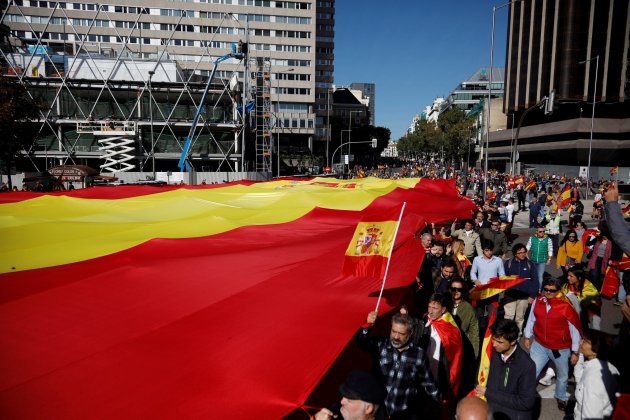 manifestacio vox madrid bandera espanya gegant - efe