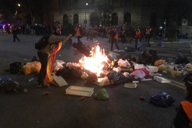 Barricada manifestació 26 O