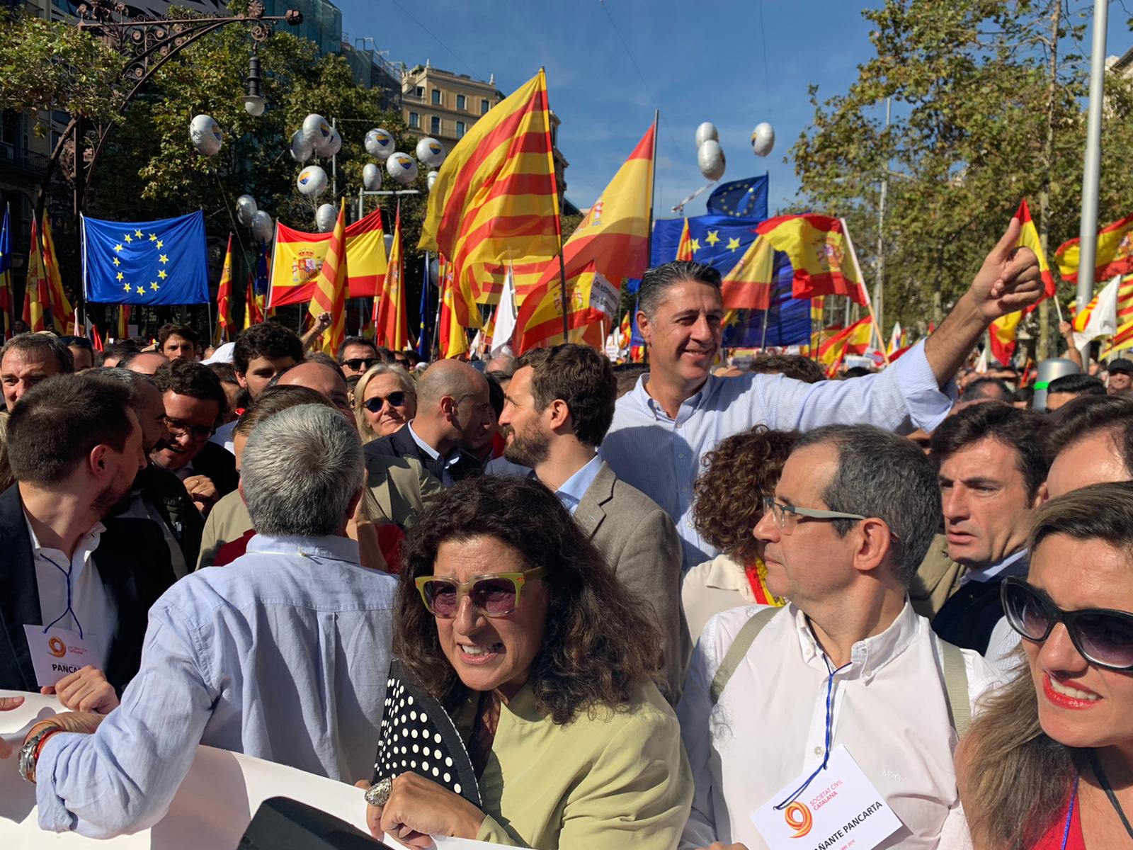 Albiol Casado manifestació unionista 27 O Marta Lasalas