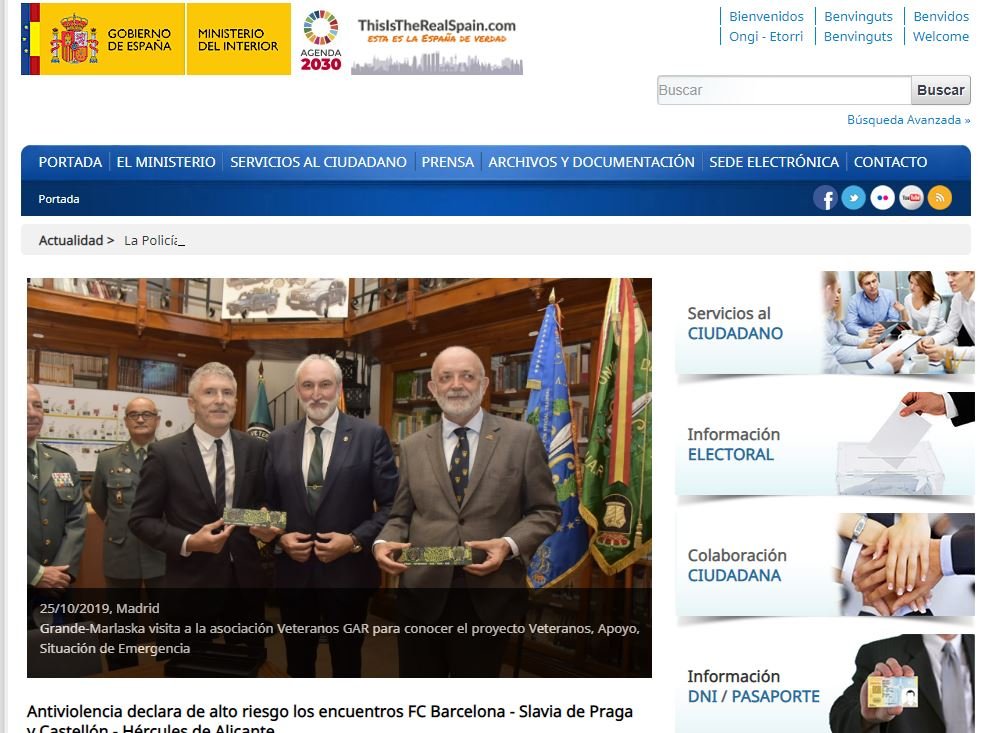 Web Ministeri Interior