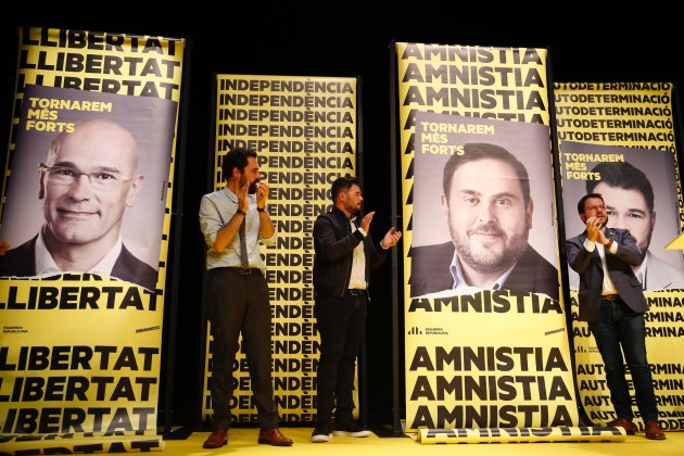 Acto inicio campaña 10N ERC Aragonés Torrent Rufián - Sergi Alcàzar