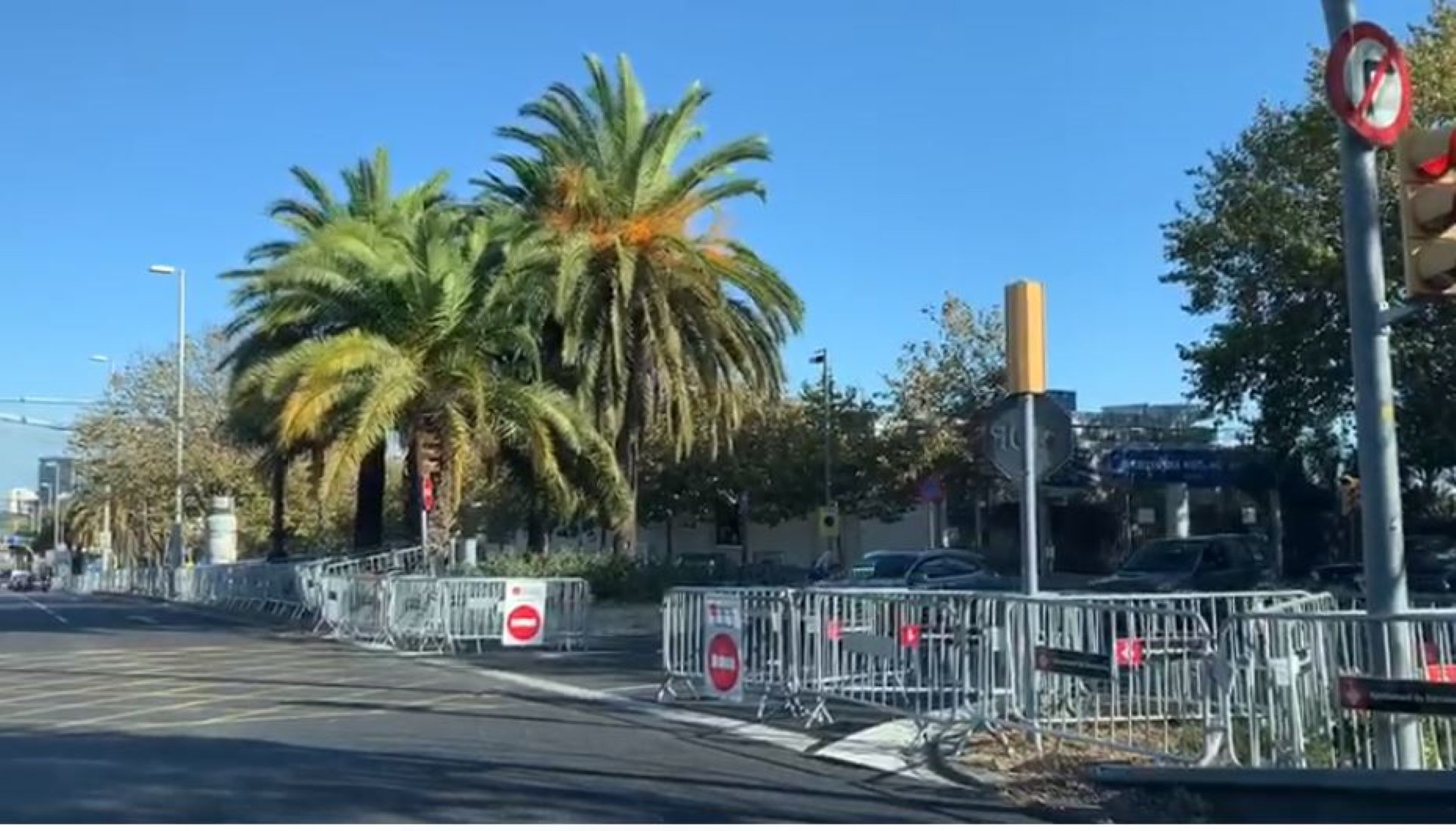 La Diagonal, blindada 24 hores abans de la visita oficial de Felip VI