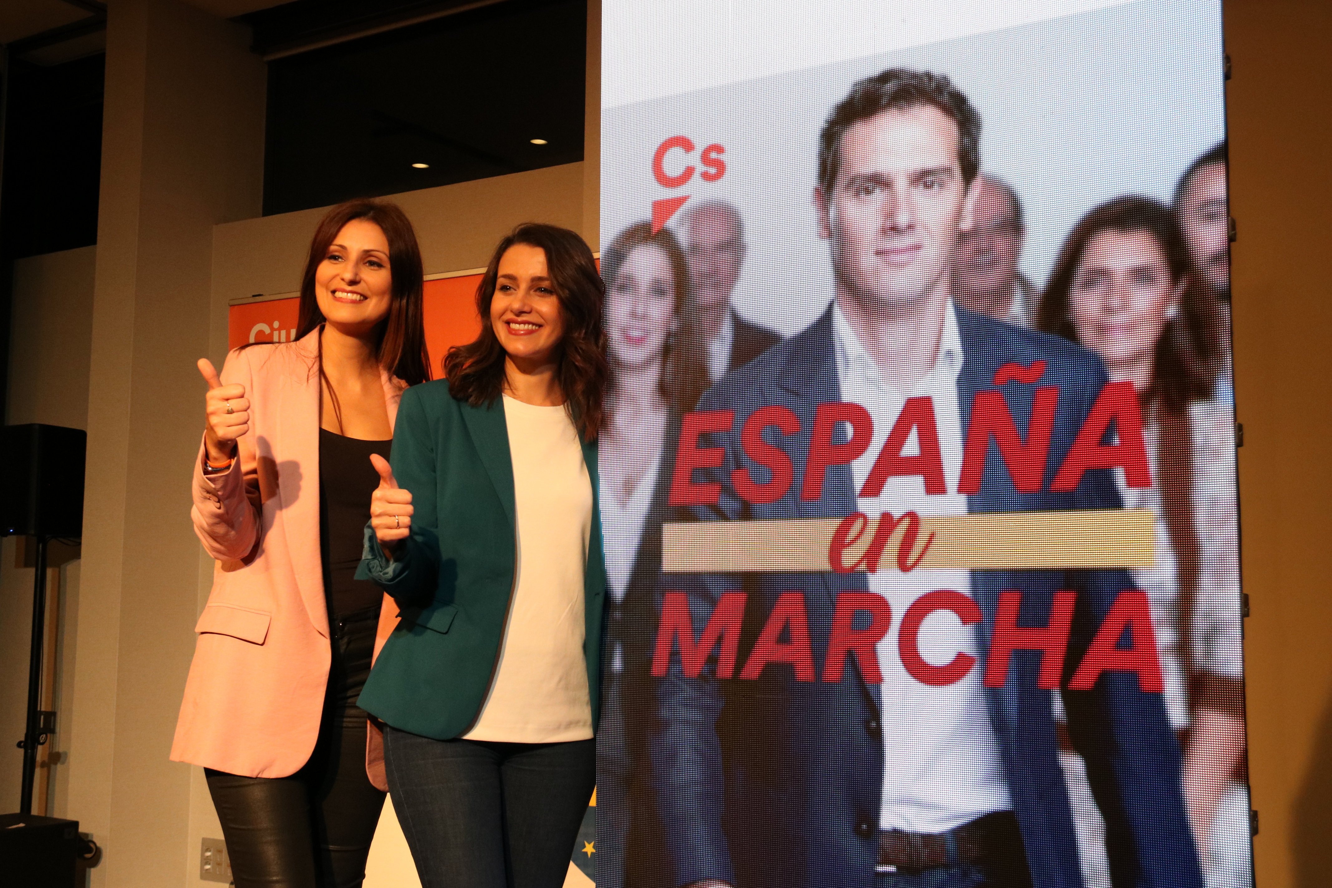 Arrimadas i Roldán fugen i seguiran la nit electoral a Madrid
