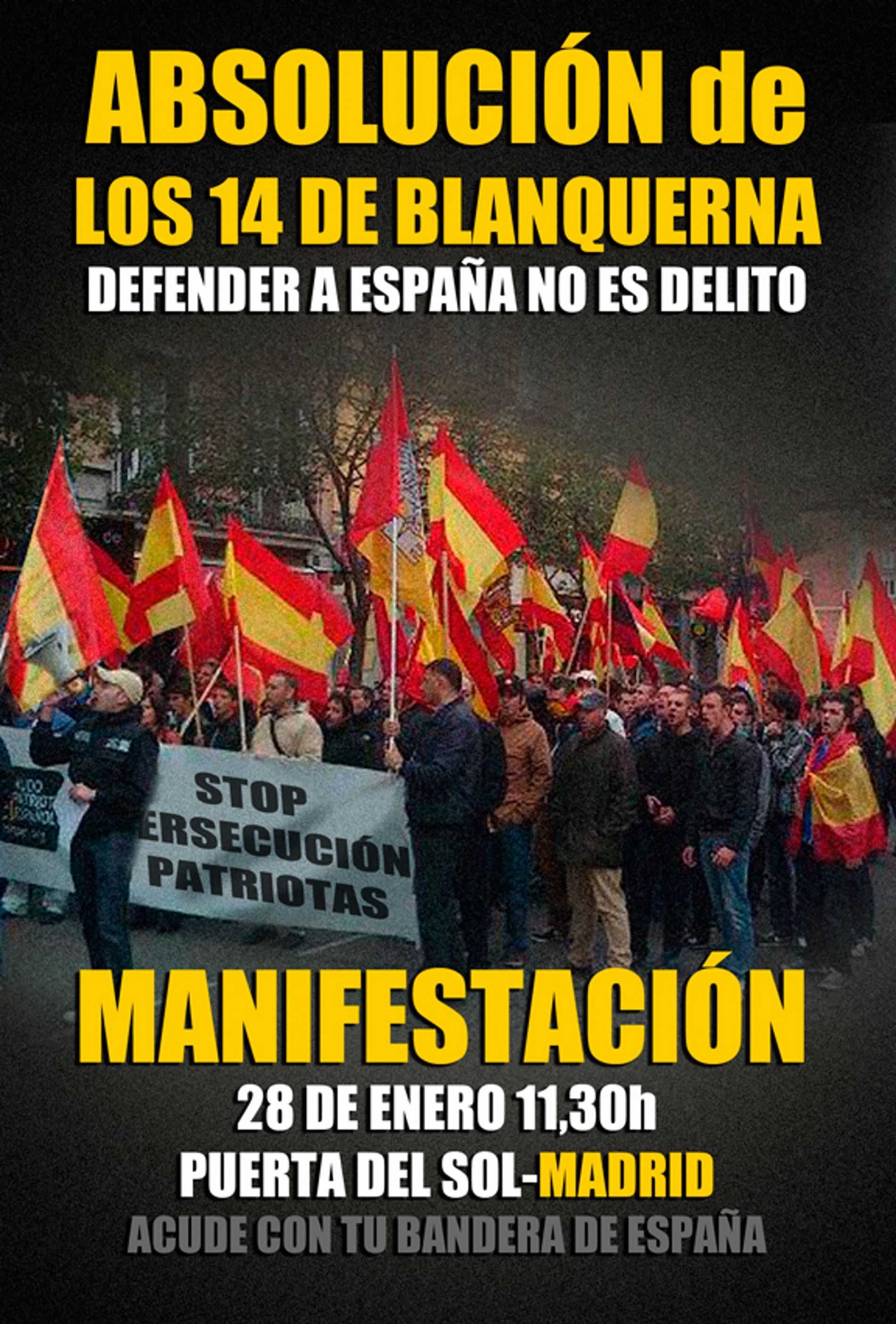La ultraderecha se manifestará en Madrid y Barcelona contra las sentencias de Blanquerna