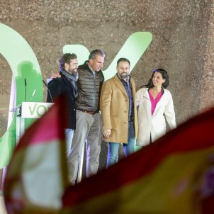 Vox acte campanya Madrid Santiago Abascal Ortega Smith Monasterios Espinosa de los Monteros Europa Press Vox acte campanya Madrid Santiago Abascal Ortega Smith Monasterios Espinosa de los Monteros Europa Press