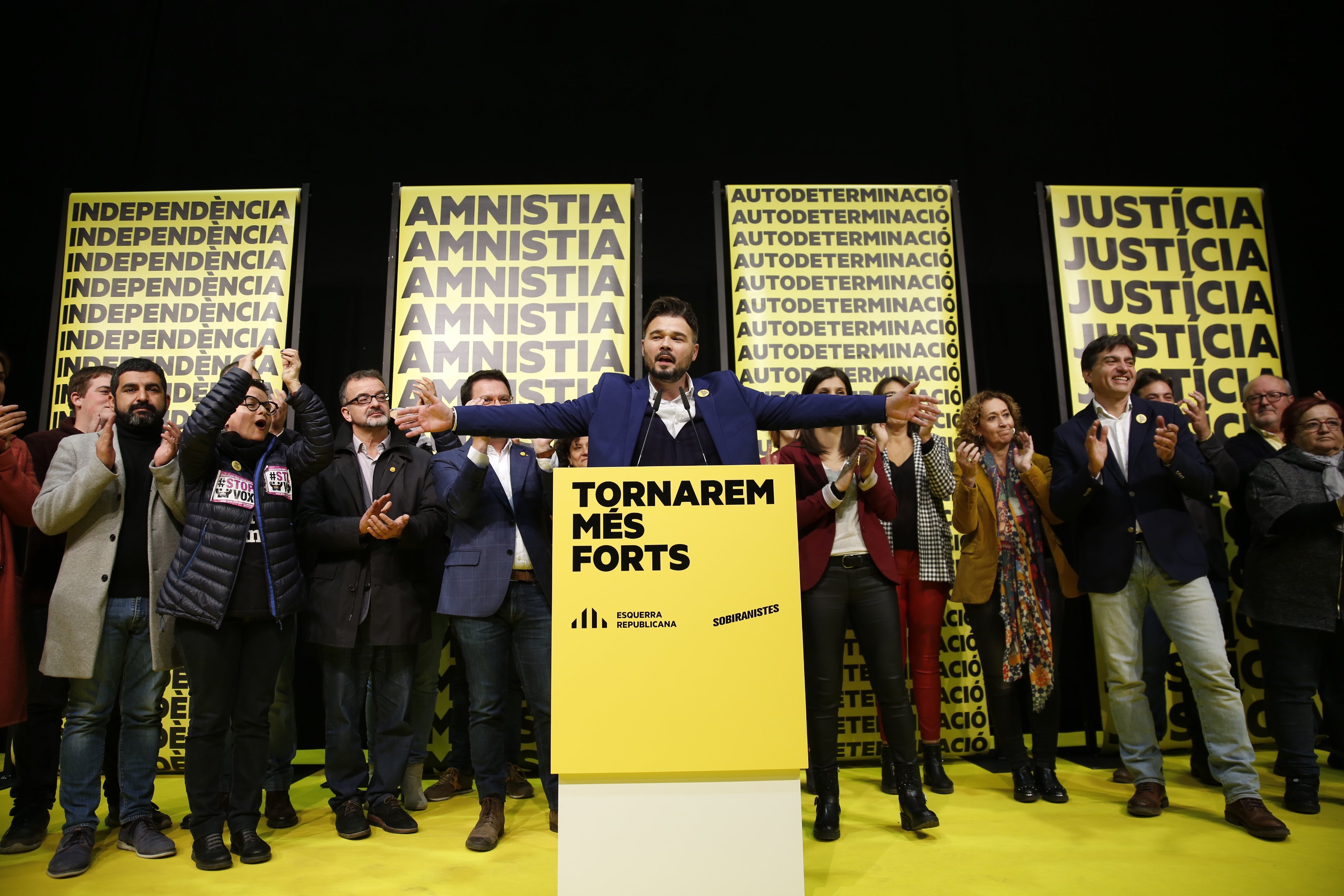 ERC celebra la victoria: "El pueblo de Catalunya ha dictado hoy su sentencia"