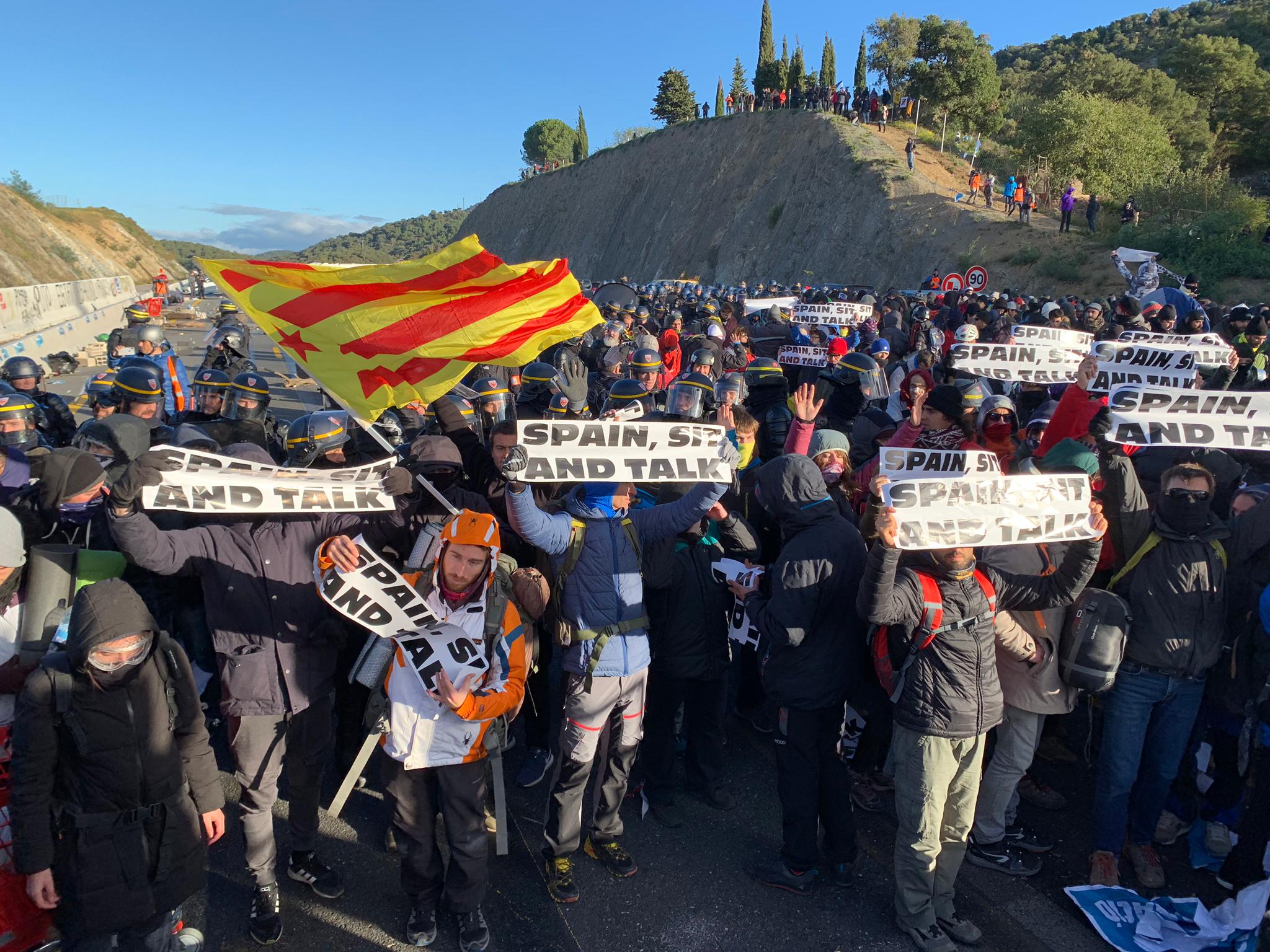 Border protest treated as 'road obstruction' case by France, 'terrorism' by Spain