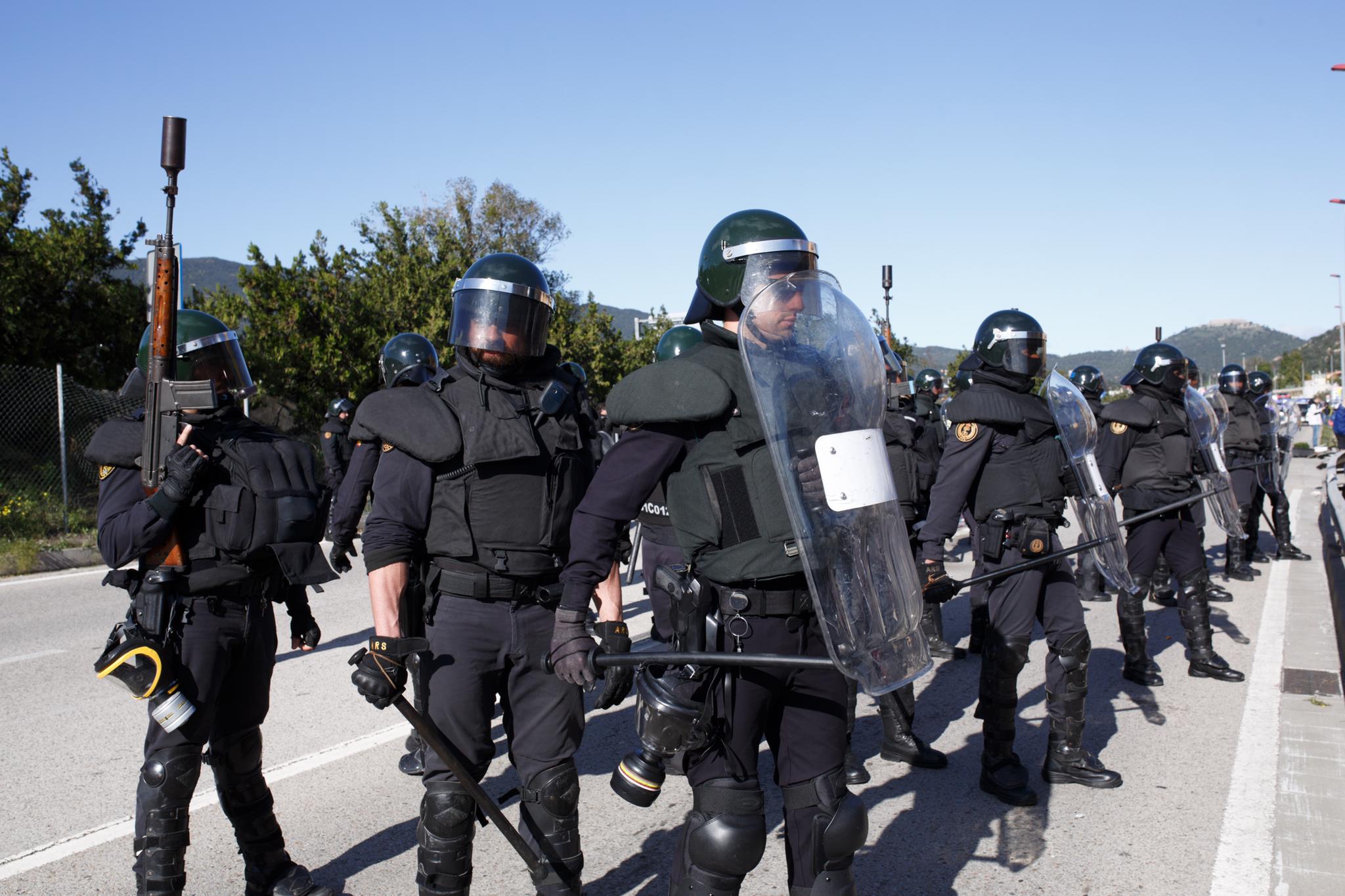 La Guàrdia Civil es vanta de la seva actuació durant les protestes, "darrere dels Mossos"