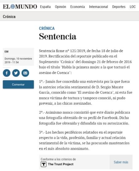Sentencia contra Javier Negre El Mundo