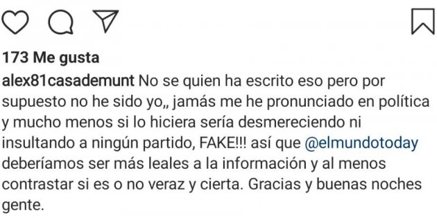 Alex Casademunt fuck vox fake respuesta @elmundotoday