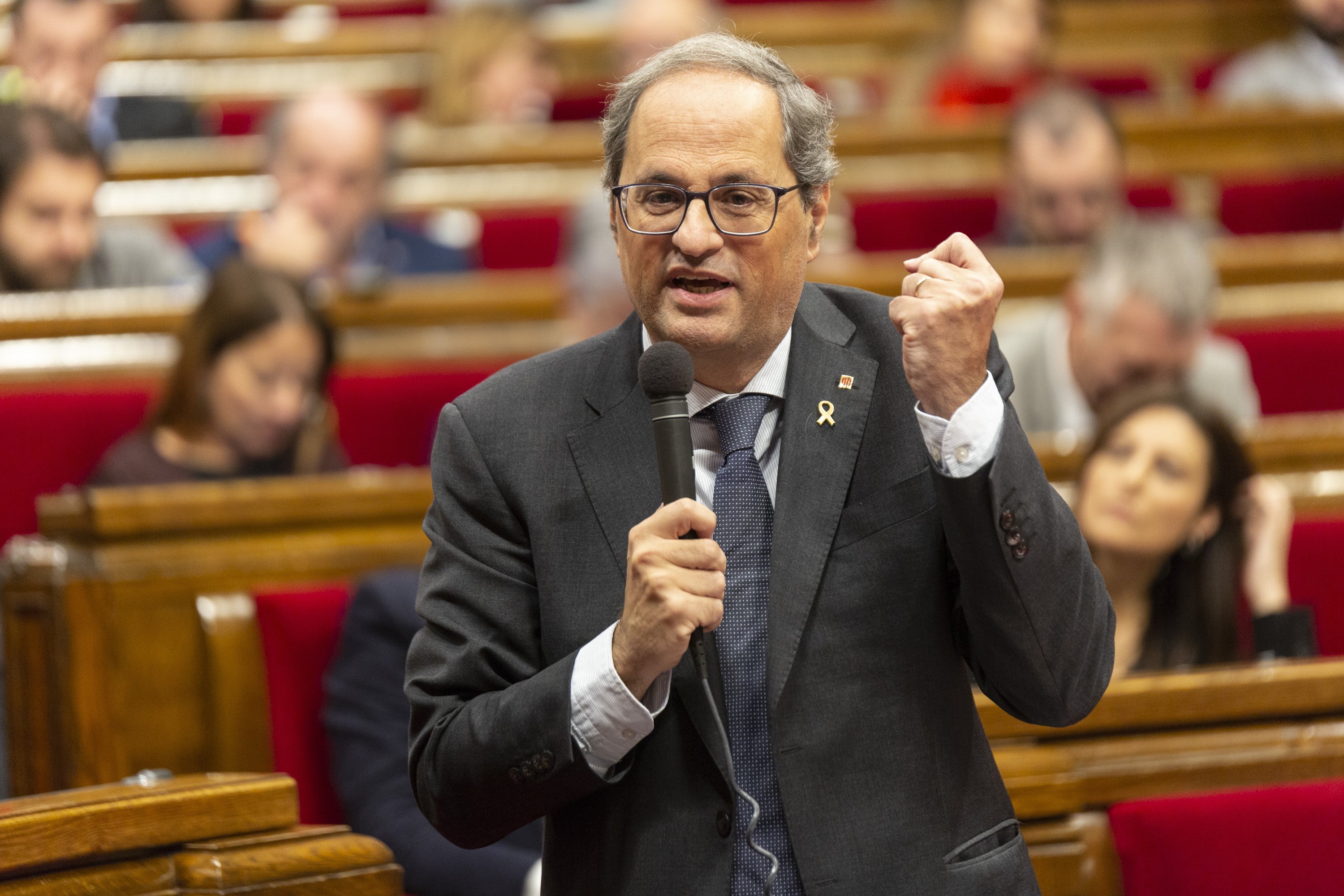 Torra convida els comuns a defensar el referèndum al Consell de Ministres