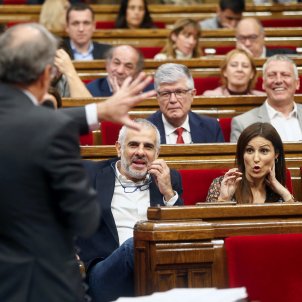 Quim Torra sessió control parlament Cs cara Roldán Carrizosa EFE Quim Torra sessió control parlament Cs cara Roldán Carrizosa EFE