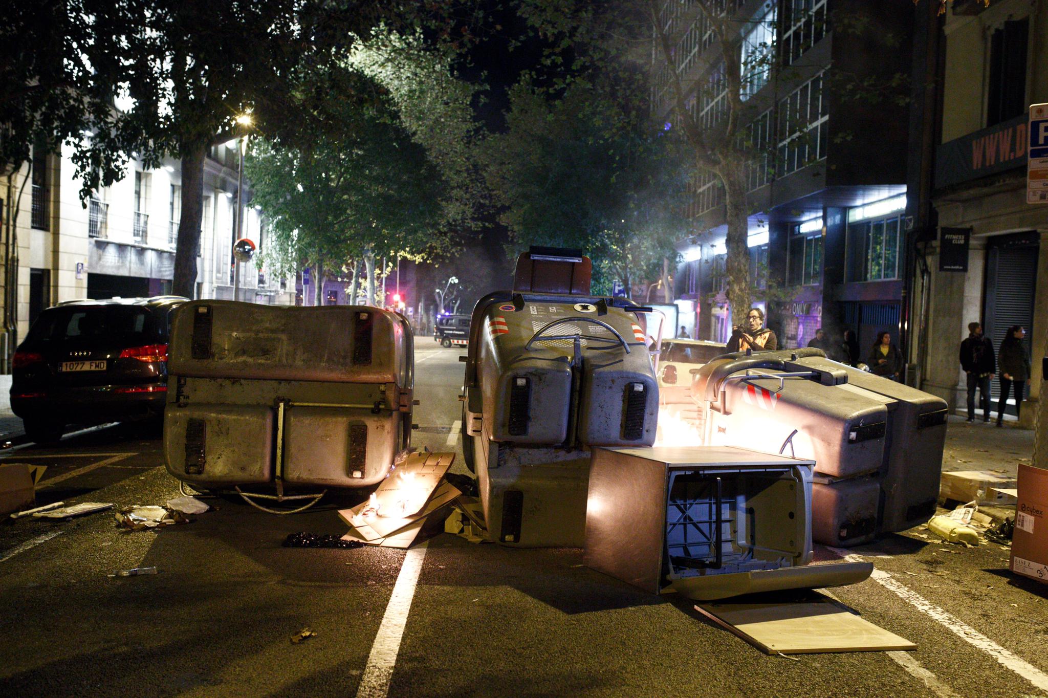 Los CDR se dispersan por el centro de Barcelona