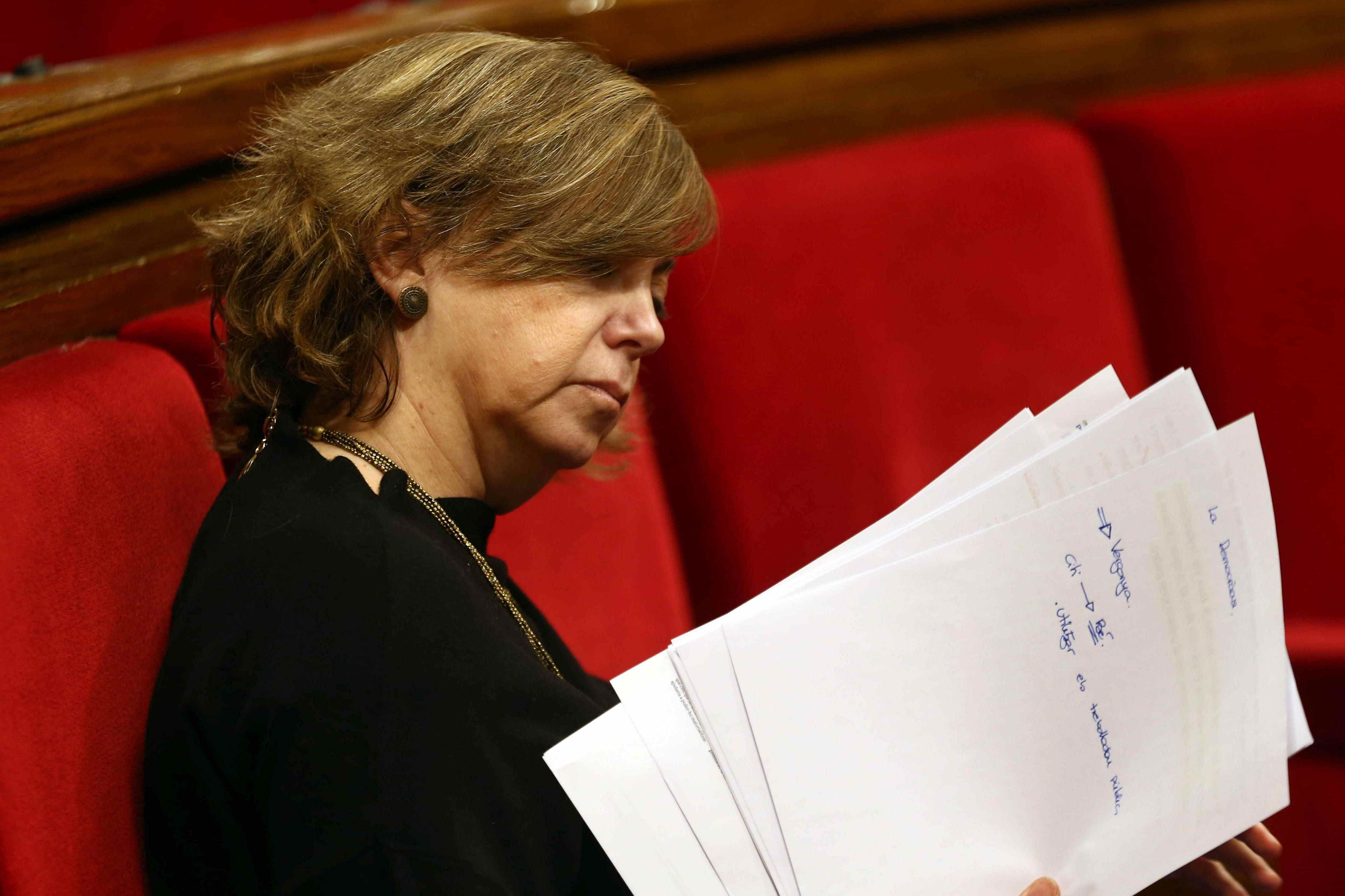 Borràs s'afarta de la judicialització de la política per part de l'Estat