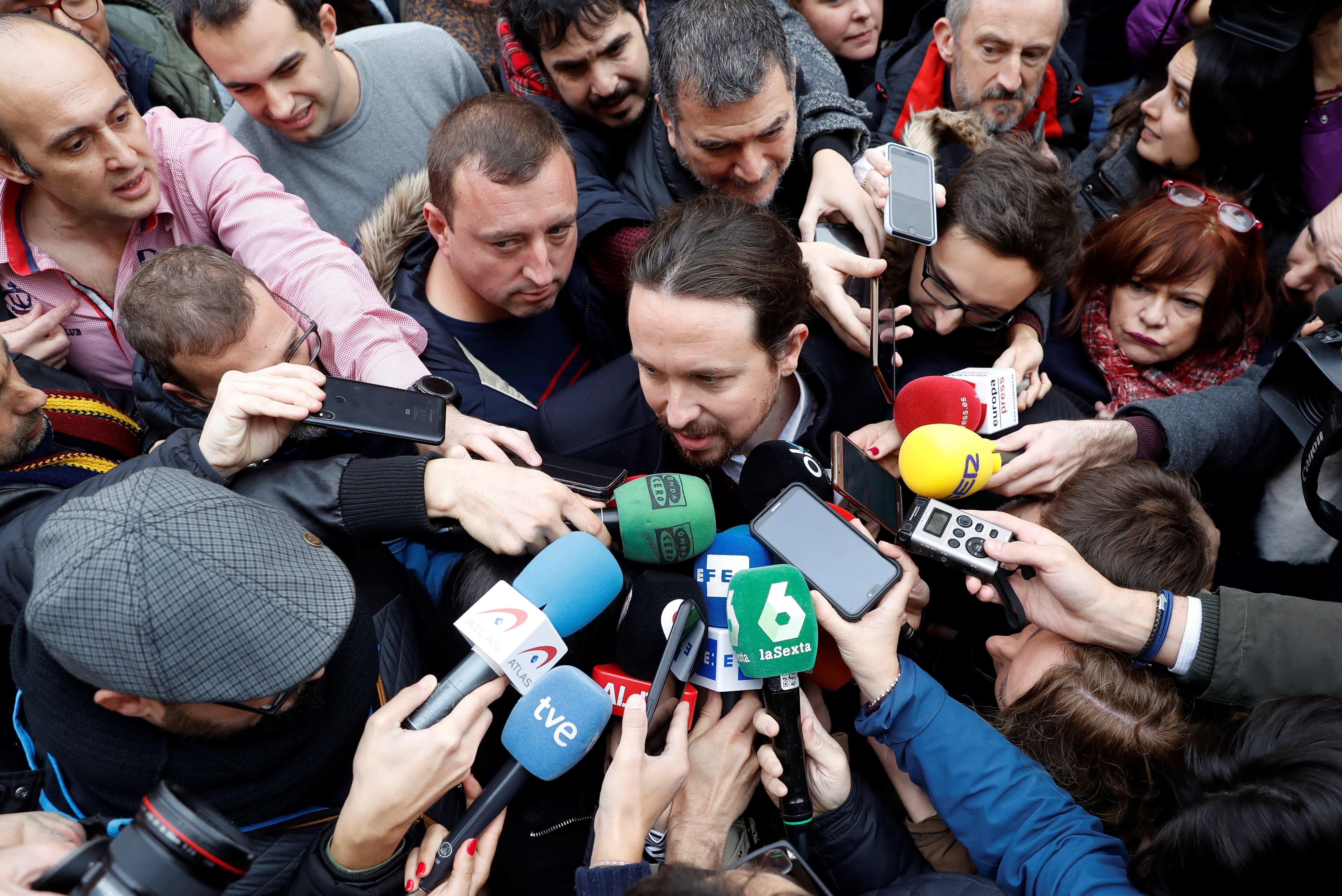 Iglesias promete un gobierno basado en la "plurinacionalidad" y el "diálogo"