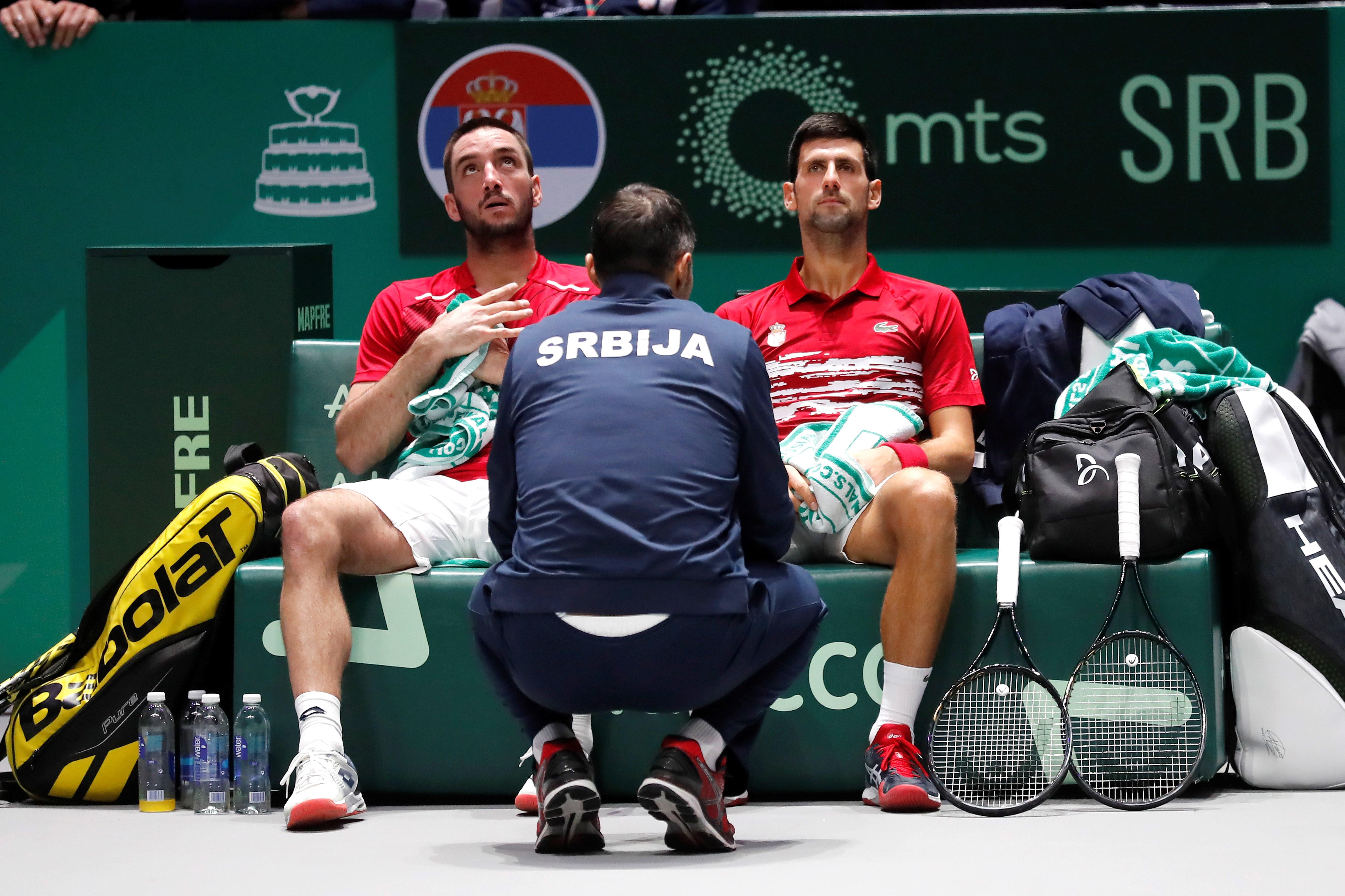 El capitán serbio se desmonta después de perder en la Copa Davis y se echa a llorar