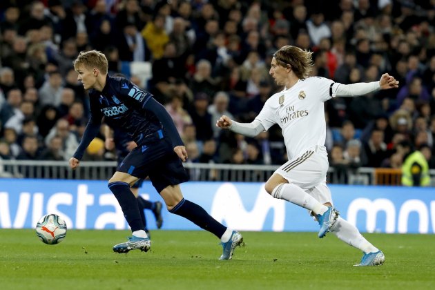 Odegaard Modric Real Madrid Real Sociedad EFE
