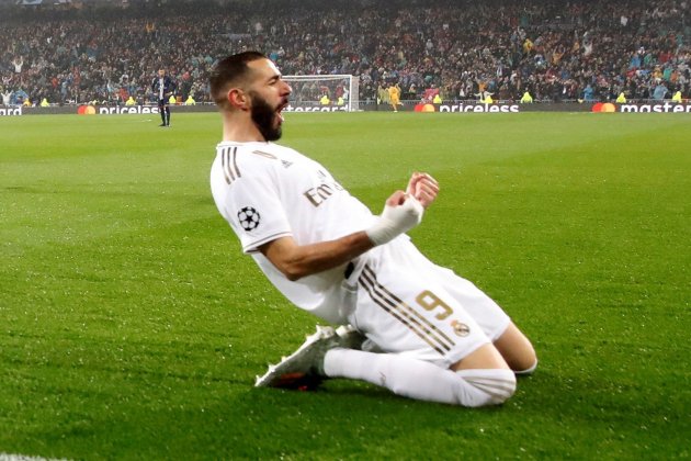 Benzema celebra gol Reial Madrid PSG Champions EFE