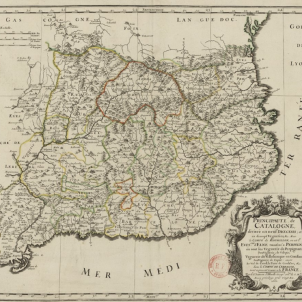 Test 84. Els virreis de Catalunya. Mapa de Catalunya (circa 1640). Font Bibliothèque Nationale de France (1)