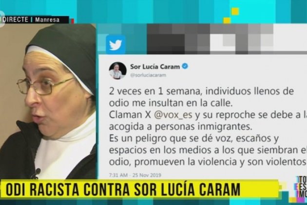 lucia caram tuit racista