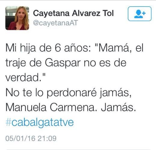 Cayetana tuit reis mags