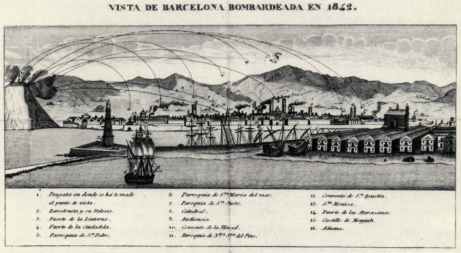 Espartero bombardea Barcelona