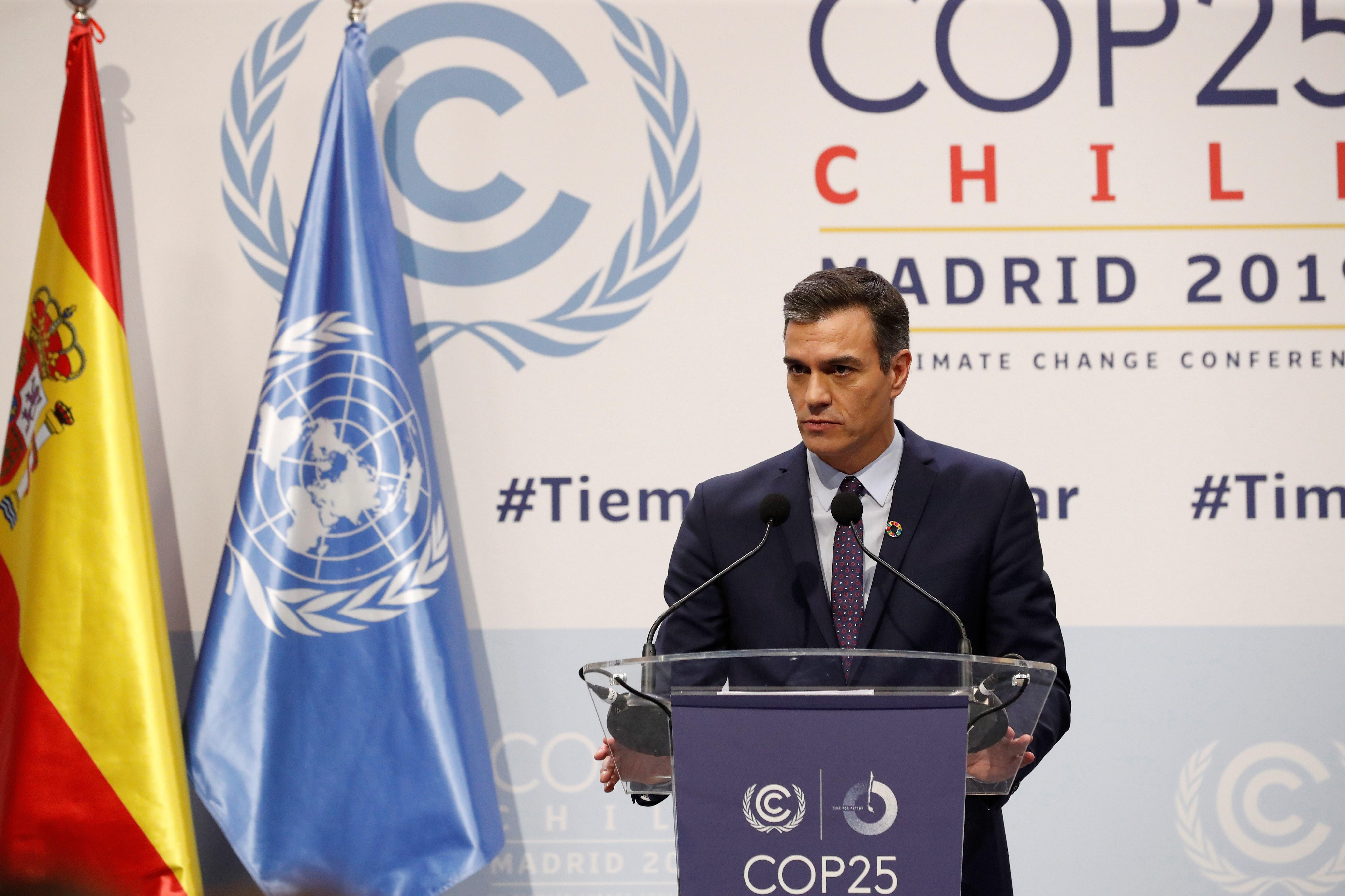 Sánchez: "Espanya està disposada a elevar el seu compromís amb el medi ambient"