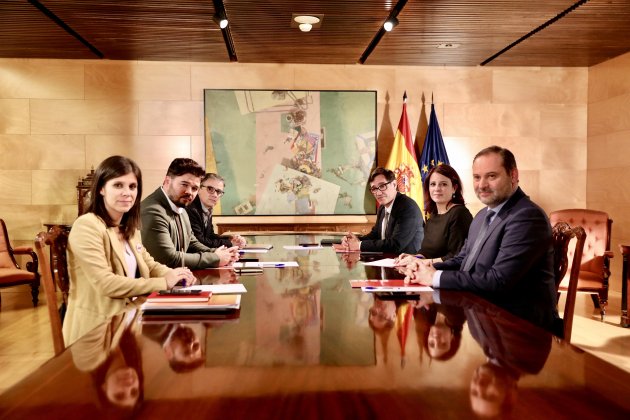 alta Gabriel Rufián Marta Vilalta Josep Maria Jové Adriana Lastra José Luis Ábalos Salvador Illa reunio psoe erc - PSOE