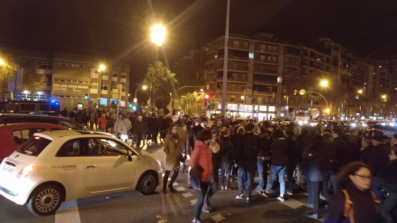 Els CDR tallen la Meridiana i la Gran Via
