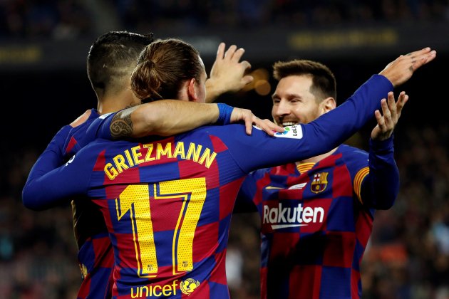 Messi Griezmann Luis Suárez Barça Mallorca EFE