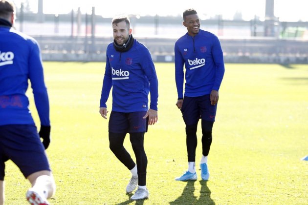 Jordi Alba Semedo Barça entrenament FC Barcelona