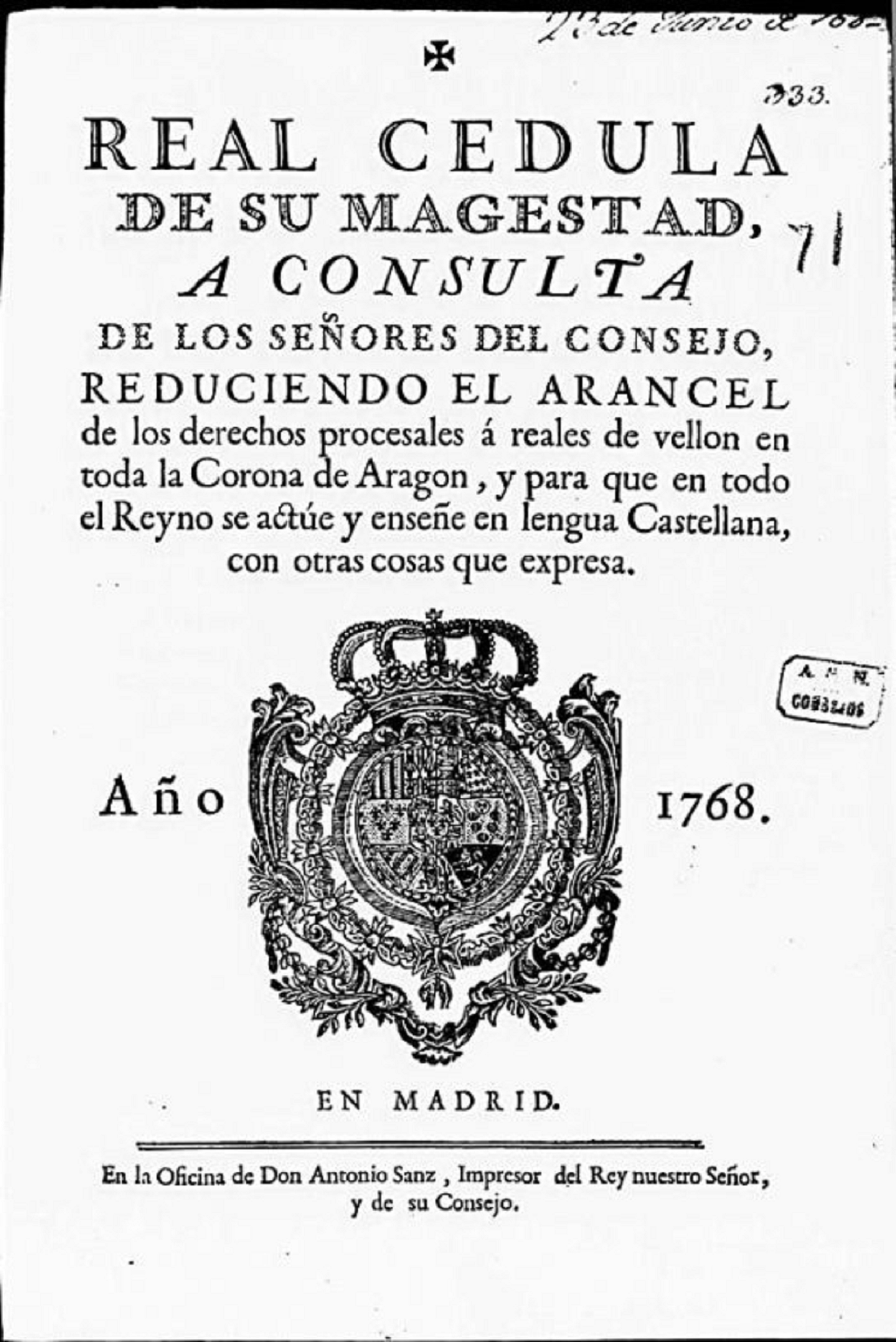 Llega a Espanya Carlos III, el Borbón que más persiguió el catalán