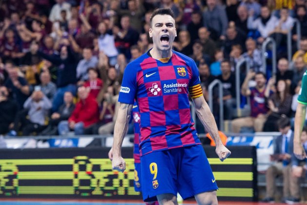 Barça fútbol sala Sergio Lozano celebración FC Barcelona