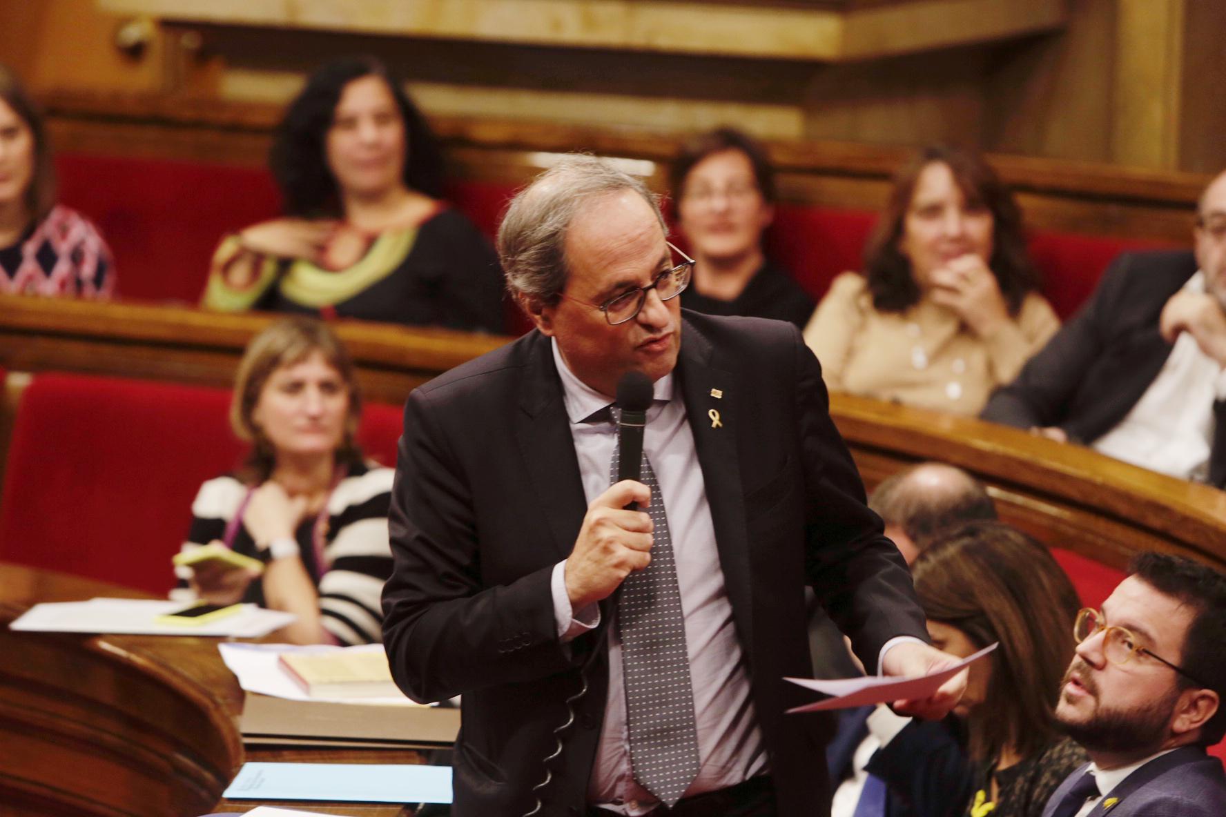 Torra: "La gent s'ha d'expressar amb llibertat i el Barça guanyarà"