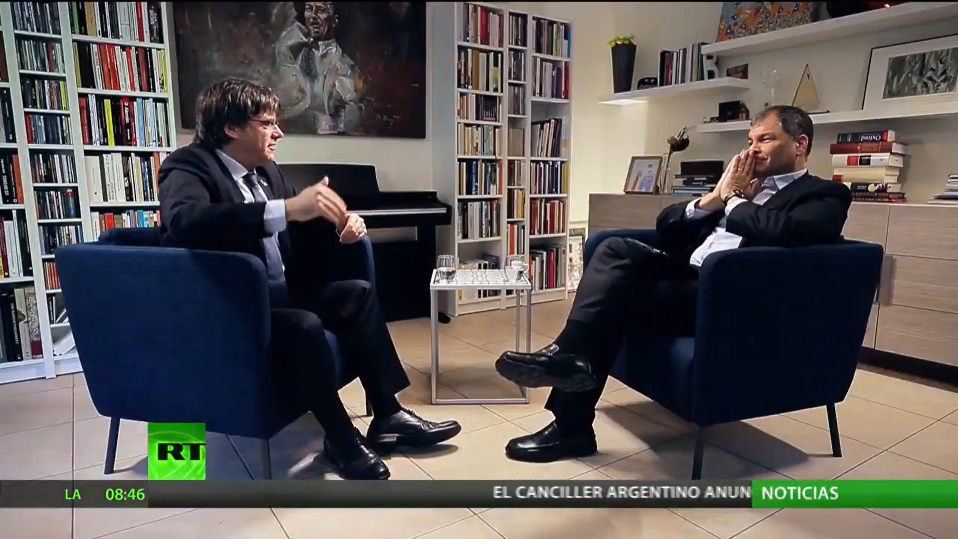 entrevista Puigdemont Rafael Correa RT - Captura RT
