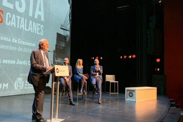 EuropaPress 2548747 El presidenta de la Generalitat Quim Torra interviene en la 69 Nit de Santa Llúcia de Òmnium Cultural