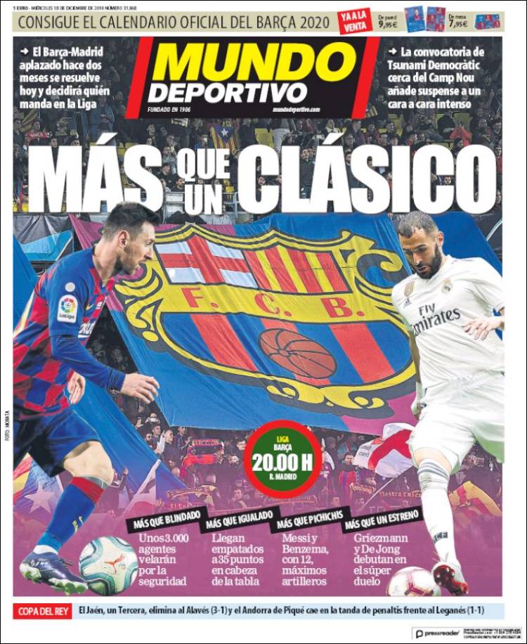 Mundo Deportivo Portada 18 12 2019 Mundo Deportivo Portada 18 12 2019